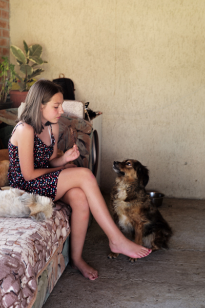 455 :: Girl with dog